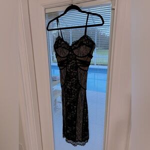 Bebe Black Lace Dress M